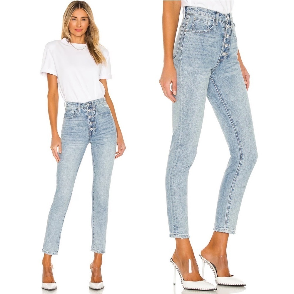 WeWoreWhat Danielle High Rise Straight Jeans